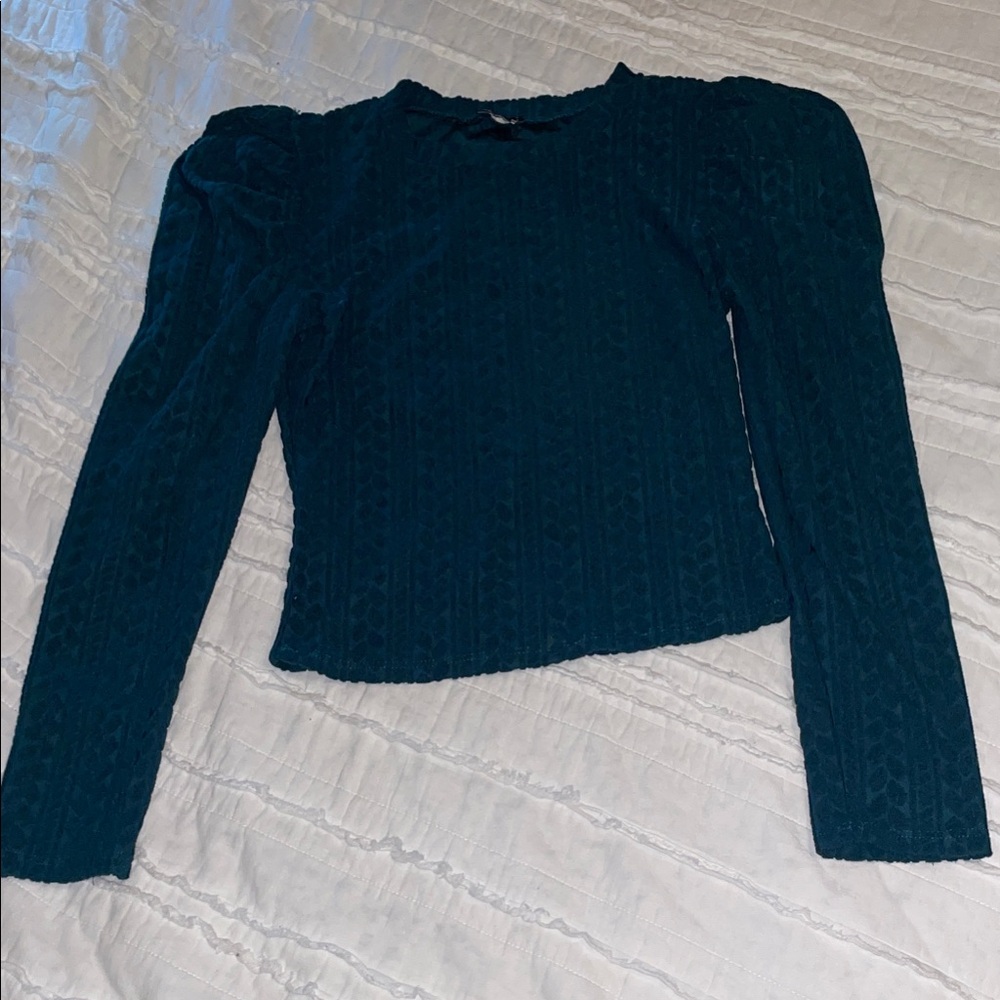 Teal Long Sleeve Women's Top